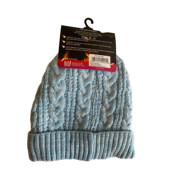 Polar Extreme Ice Blue Women's Thermal Insulated Winter Knit Hat Beanie Size OSM - Picture 2 of 8